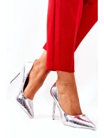 Szpilki Wężowy Wzór Srebrne Tissoria