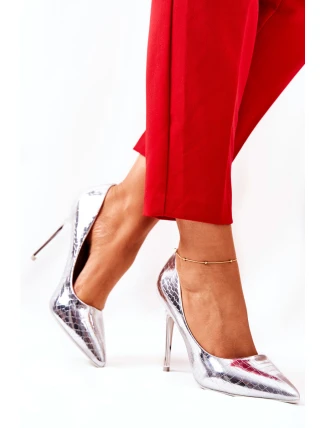 Szpilki Wężowy Wzór Srebrne Tissoria