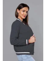 Dámska bunda bomber v grafitovej farbe (16M9070-92)