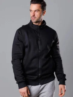 Čierna pánska mikina so stojačikom (68B2002-3)