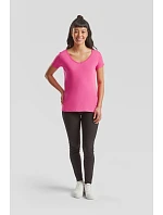 Fruit of the Loom Lady-Fit Iconic 150 T-shirt s výstrihom do V, dámske tričko 16.1444, čierne
