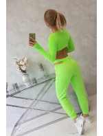 Sada s blúzkou top zelená neónová