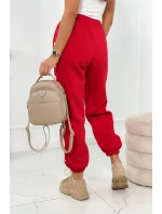 Bavlnené nohavice Amour Červený