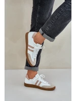 Zazoo N1068 Dámske kožené nízke tenisky Beige