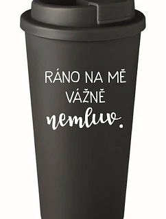 I'M DEARLY LOVING IT - čierny termohrnček 475 ml