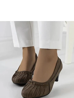 Lodičky na podpätku 90175 khaki - Solea