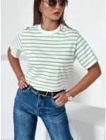 Dámske pruhované tričko RILANT zelené FashionStreet RY2563