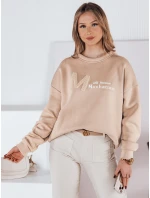 Dámska nadrozmerná mikina AVENUE beige FashionStreet BY1354
