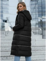 Dámska dlhá zimná bunda čierna FashionStreet TY5151