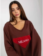 Mikina VI BL 3113.73P tmavo hnedá