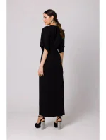 K163 Maxi šaty - čierne