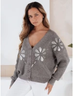 Dámsky kardigán KERINDA sivý FashionStreet MY2503