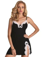 Nočná košeľa Roma black / cream - ELDAR Nočná košeľa Roma black / cream - ELDAR