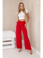 Široké nohavice červené