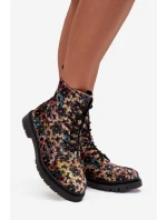 Botki Damskie Ocieplane W Kwiaty Artiker 57C1050 Multikolor