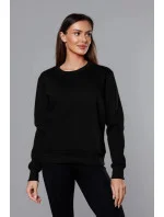 Čierna dámska tepláková mikina so sťahovacími lemami (W01-3)