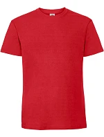Fruit of the Loom Iconic 195 T Pánske tričko z hrubého materiálu 16.1422 červené