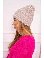 Fleecová čiapka Marta K231 light beige