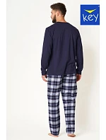 Pánske pyžamo MNS 412 B24 tmavomodré – Key Pánske pyžamo MNS 412 B24 tmavomodré – Key