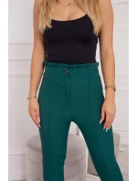 Tmavozelené nohavice na mieru