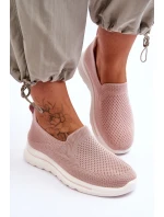 Damskie Tenisówki Materiałowe Wsuwane Różowe Adiora