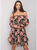 Šaty DHJ SK 15015 2.73P čierna a ružová