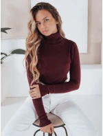 Dámsky sveter s rolákom VANORIA bordová FashionStreet MY2490 Dámsky sveter s rolákom VANORIA bordová FashionStreet MY2490
