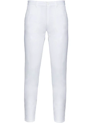 Kariban K 740 Pánske chino nohavice 20.K740 biele