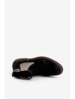 Pánske členkové topánky Chelsea OO174154 Black - Big Star Pánske členkové topánky Chelsea OO174154 Black - Big Star