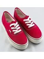 Červené šnurovacie tenisky s vyššou podrážkou (AW020304)