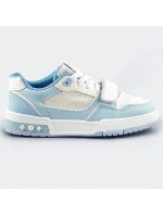 Svetlo modro-biele dámske dvojbaravné tenisky "adidasky" (AD-585)