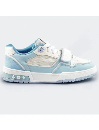 Svetlo modro-biele dámske dvojbaravné tenisky "adidasky" (AD-585)