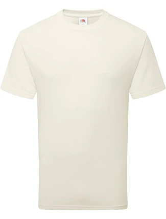 Tričko Fruit of the Loom Pure Cotton T z hrubej bio bavlny 16.1362 natural