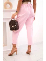Letné nohavice Punto so zapínaním na nohaviciach candy pink