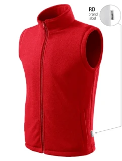 Next fleecová vesta unisex červená 07 (štítok značky)