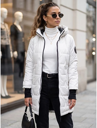 Dámska prešívaná prechodná bunda s kapucňou, svetlošedá, FashionStreet TY5788 Dámska prešívaná prechodná bunda s kapucňou, svetlošedá, FashionStreet TY5788