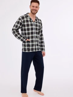 Cornette pyžamo 114/73 long/r M-2XL pánske pyžamo na zips
