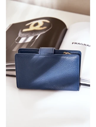 Damski Portfel Z Eko Skóry Granatowy Isamille