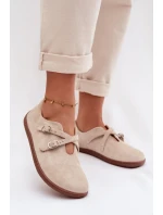 Kožené semišové dámské polobotky Zazoo N1271 světle béžové Kožené semišové dámské polobotky Zazoo N1271 světle béžové