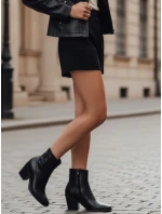 Dámske jesenné čierne čižmy FashionStreet ZY1018