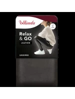 Dámske kožené legíny RELAX & GO LEATHEROPTIC LEGGINGS - BELLINDA - čierne