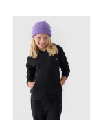 Dievčenská mikina bez prúžkov s kapucňou 4F Junior 4FJWMM00TSWSF1316-20S