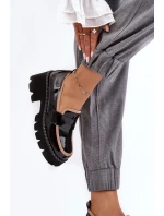 Skórzane Damskie Mokasyny D&A MR870-32 Czarne