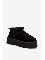 Ženské sněhule z přírodního semiše černé Mairene