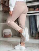 Dámske nohavice chinos s opaskom MODELA ružová FashionStreet UY2569 Dámske nohavice chinos s opaskom MODELA ružová FashionStreet UY2569
