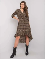 Šaty DHJ SK 13865 1.53P čierna a béžová