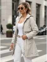 Dámska prechodná béžová bunda FashionStreet TY5553 Dámska prechodná béžová bunda FashionStreet TY5553