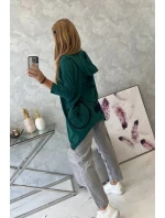 Mikina s potlačou kolesa zelená