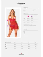 Vianočný kostým Claussica babydoll - Obsessive