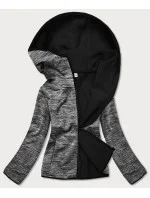 Sivá melanžová dámska mikina s polarom (HD111-3)